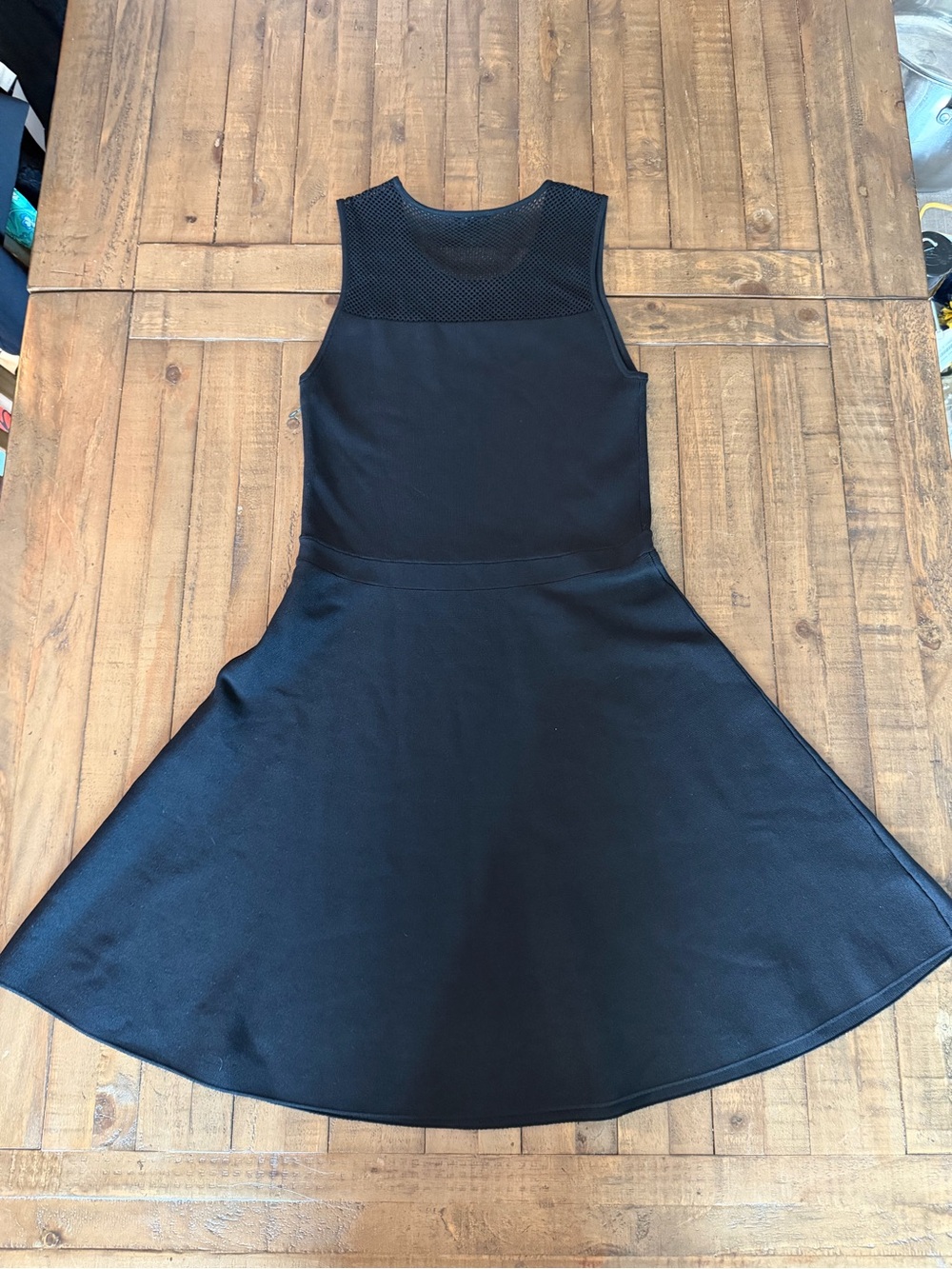 Ann Taylor Black Sleeveless Fit-and-Flare Mini Dress